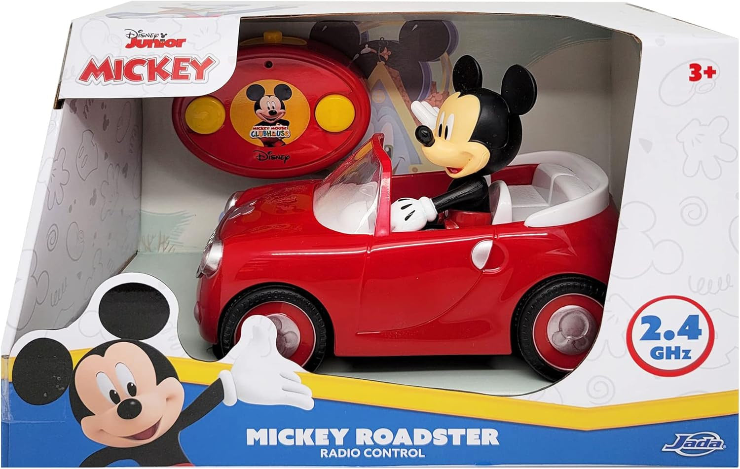 Vehículo radiocontrol mickey roadster color rojo - jada