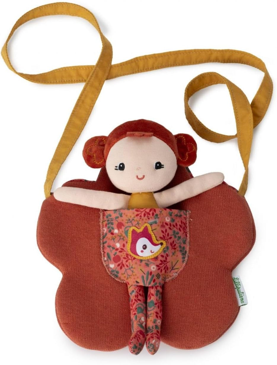 Muñeca de trapo Adele con bolso en forma de Flor - Lilliputiens