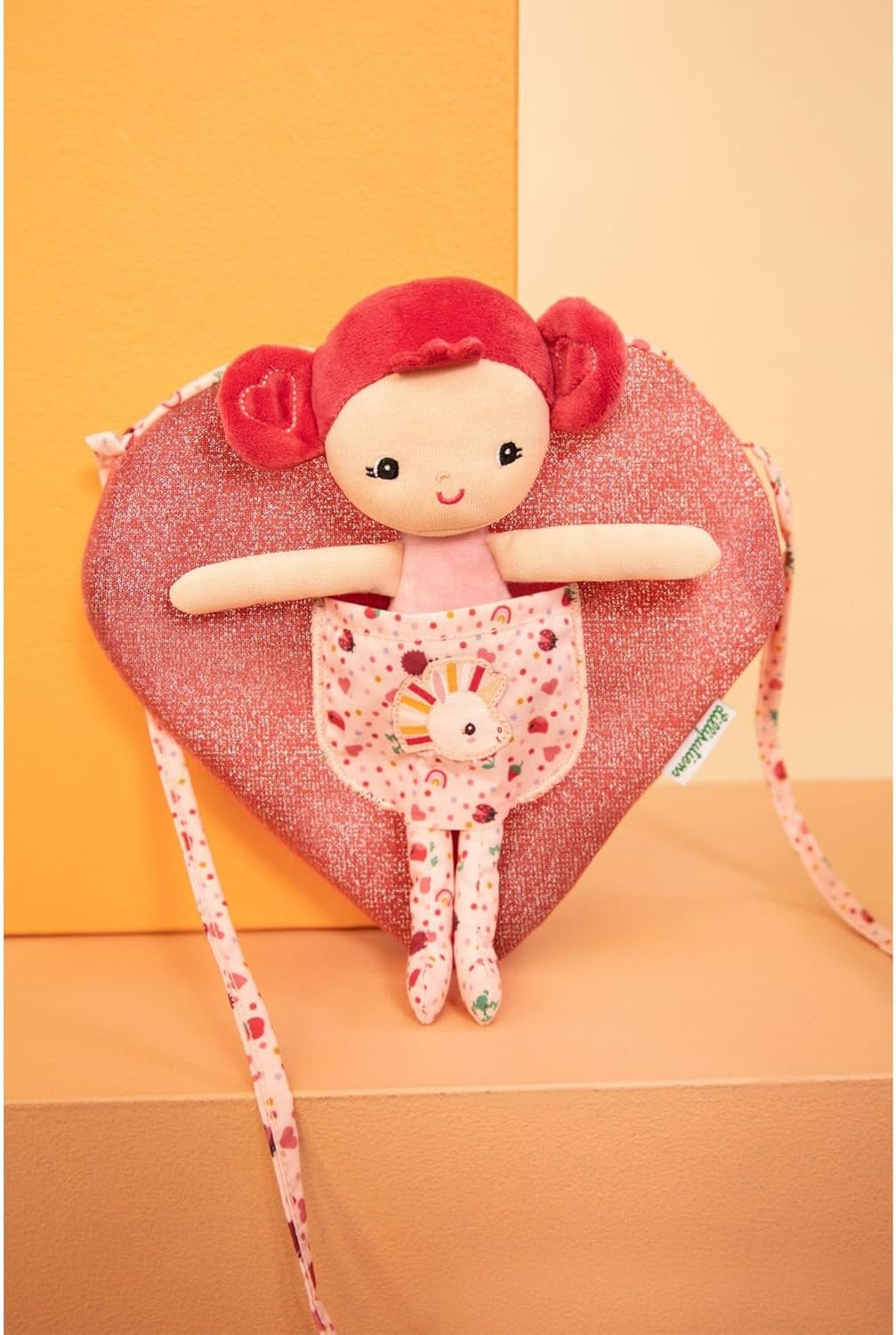 Muñeca de trapo Aline con bolso de corazón - Lilliputiens