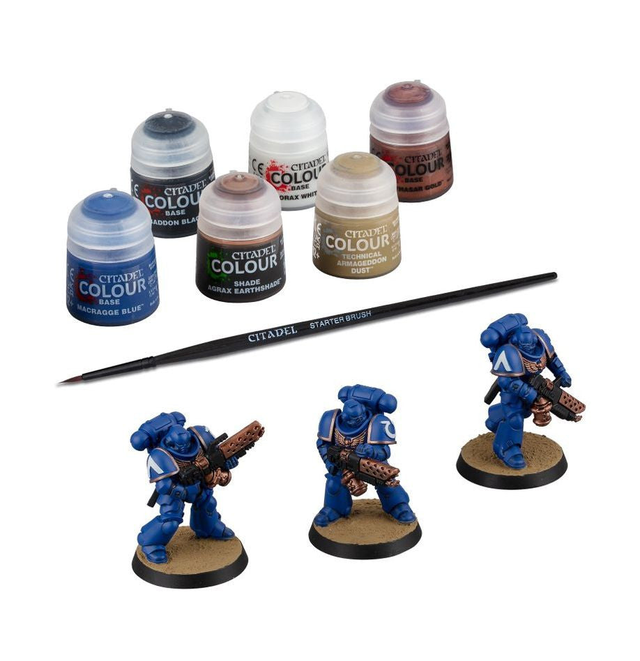 Marines Infernus + Pinturas Citadel – Warhammer 40.000 | Set Iniciación Ultramarines