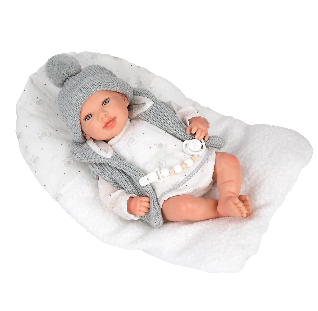 Muñeca Bebe Reborn 45 cm - Daniela con cojín - Arias 98195