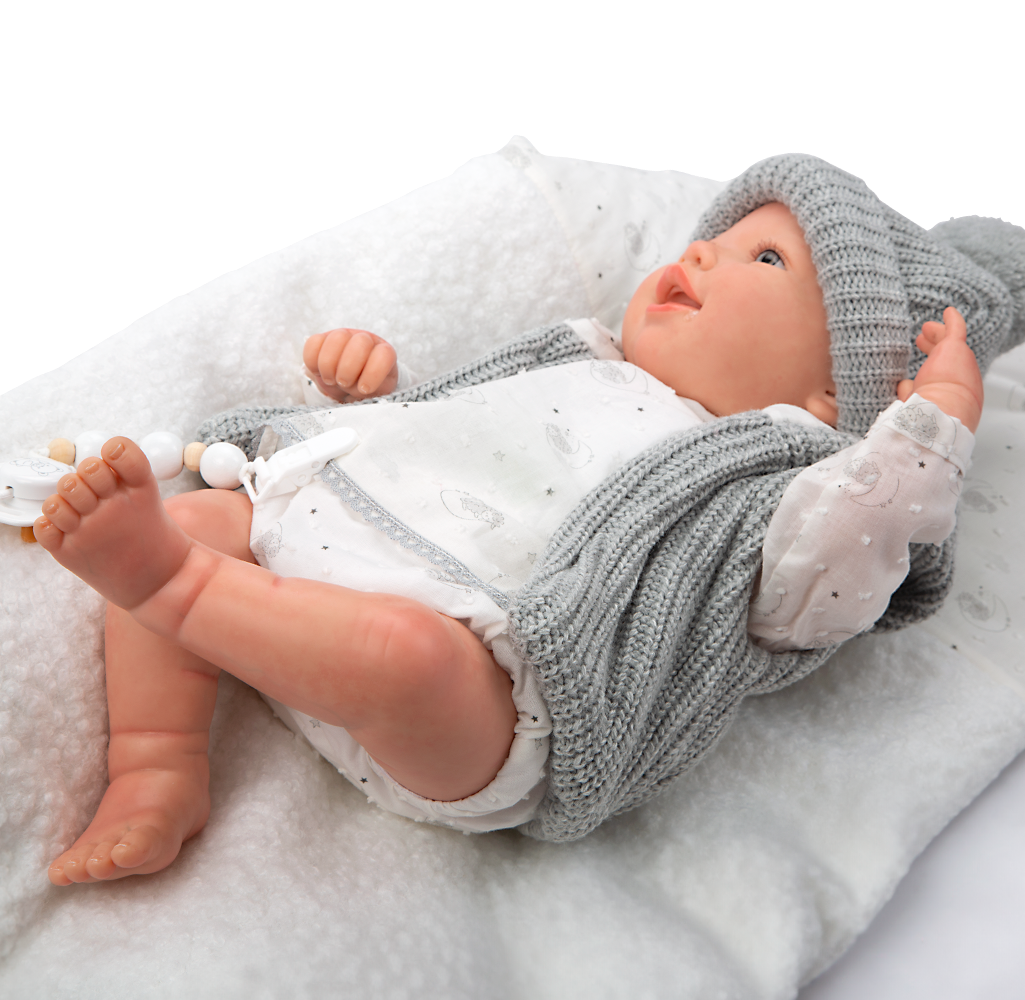 Muñeca Bebe Reborn 45 cm - Daniela con cojín - Arias 98195