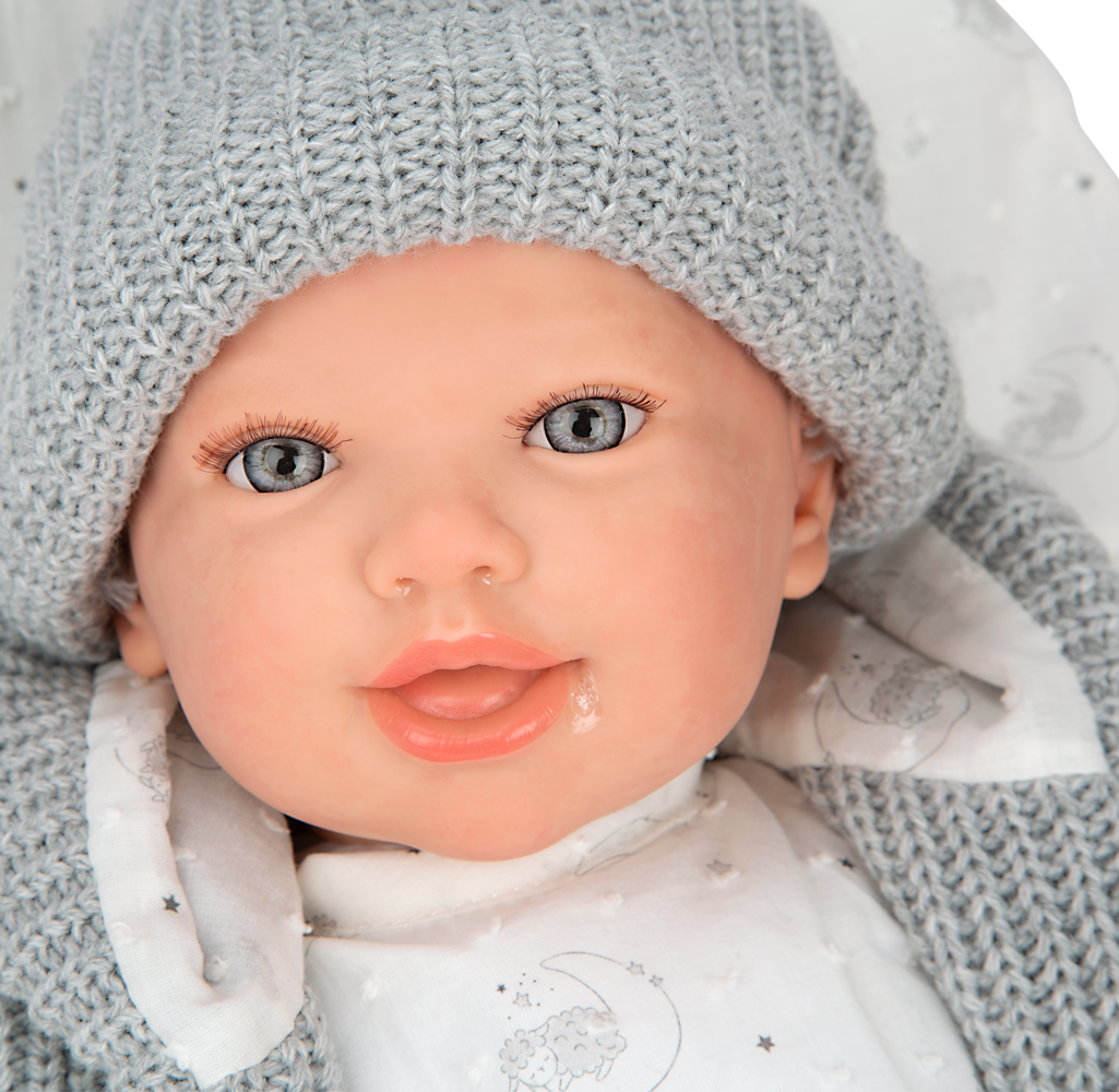 Muñeca Bebe Reborn 45 cm - Daniela con cojín - Arias 98195