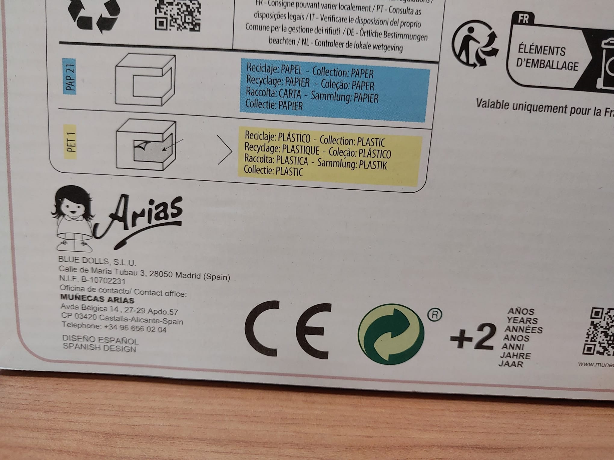 Muñeco elegance 40 cm colin azul con manta - muñeco de peso - arias 60810