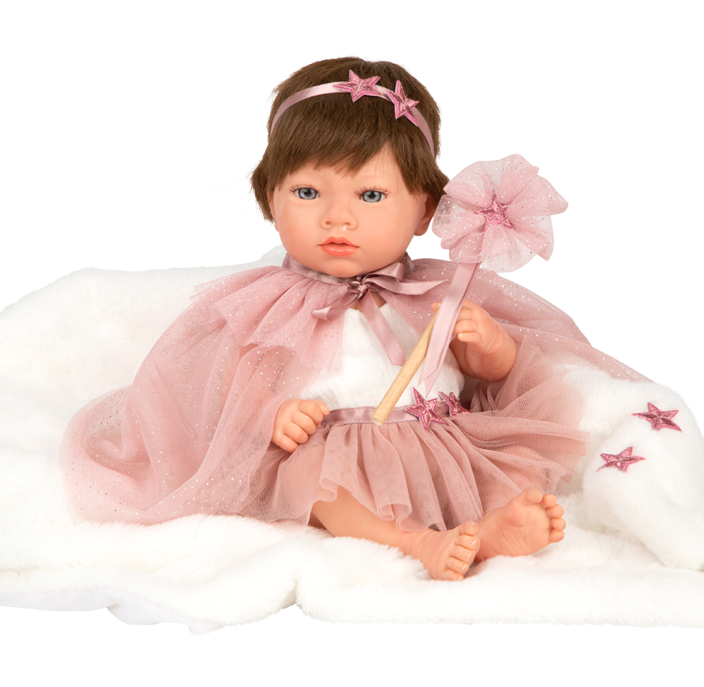 Muñeca Bebe Reborn 38 cm - Princess Rosa con Manta - Arias 98194