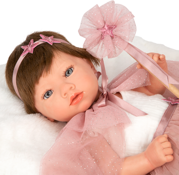 Muñeca Bebe Reborn 38 cm - Princess Rosa con Manta - Arias 98194