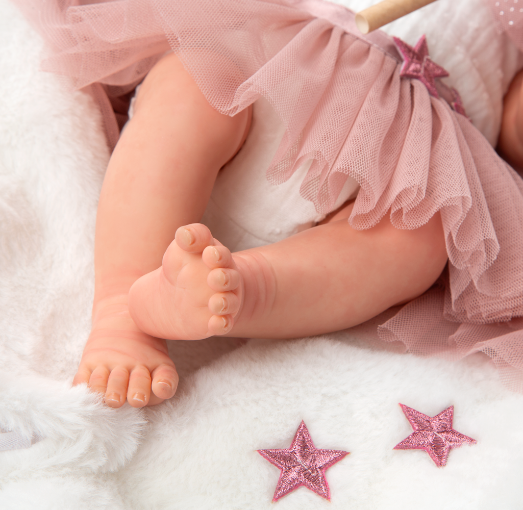Muñeca Bebe Reborn 38 cm - Princess Rosa con Manta - Arias 98194