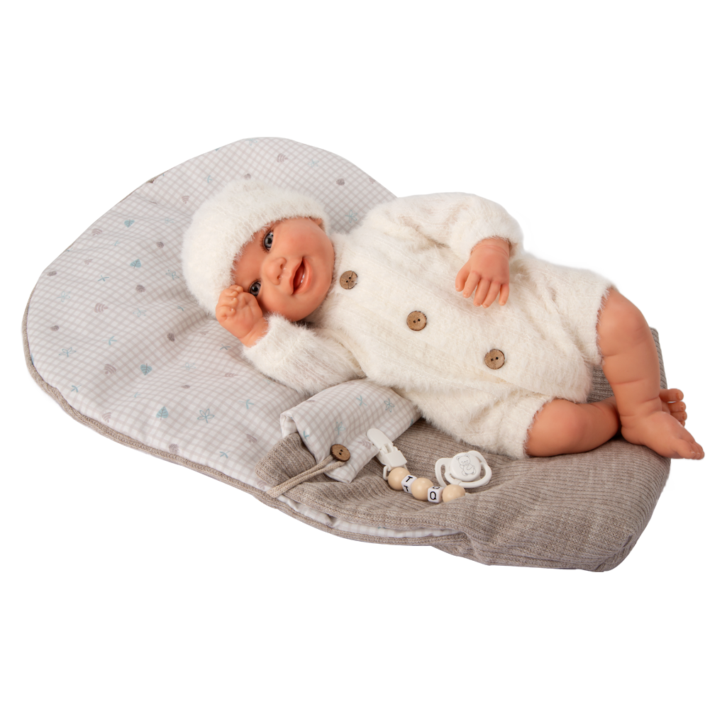 Muñeca Bebe Reborn Arias 45 cm - Henar con Saco de Dormir  - Arias 98185