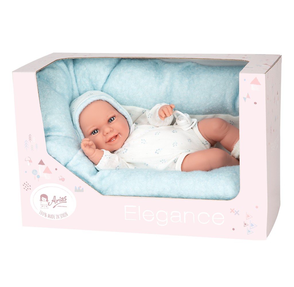 Muñeca de Peso - Elegance 35 cm - Babyto verde con Cojín - Arias 60876