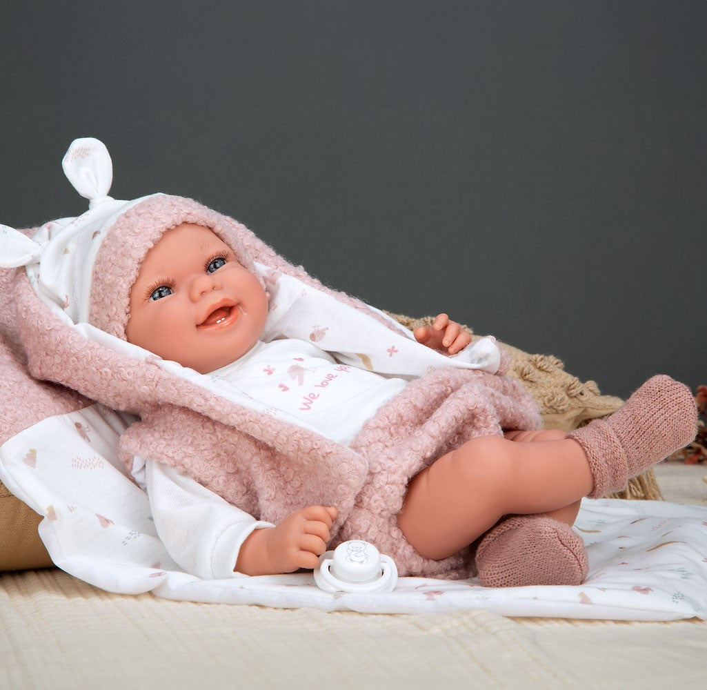 Muñeco de Peso Elegance 40 cm - Colin Rosa con Cojín - Arias 60886