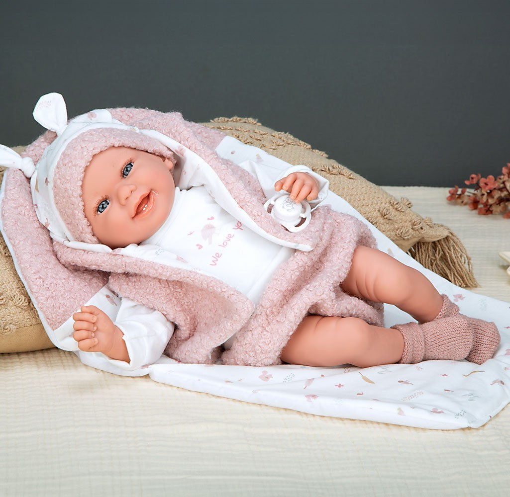 Muñeco de Peso Elegance 40 cm - Colin Rosa con Cojín - Arias 60886
