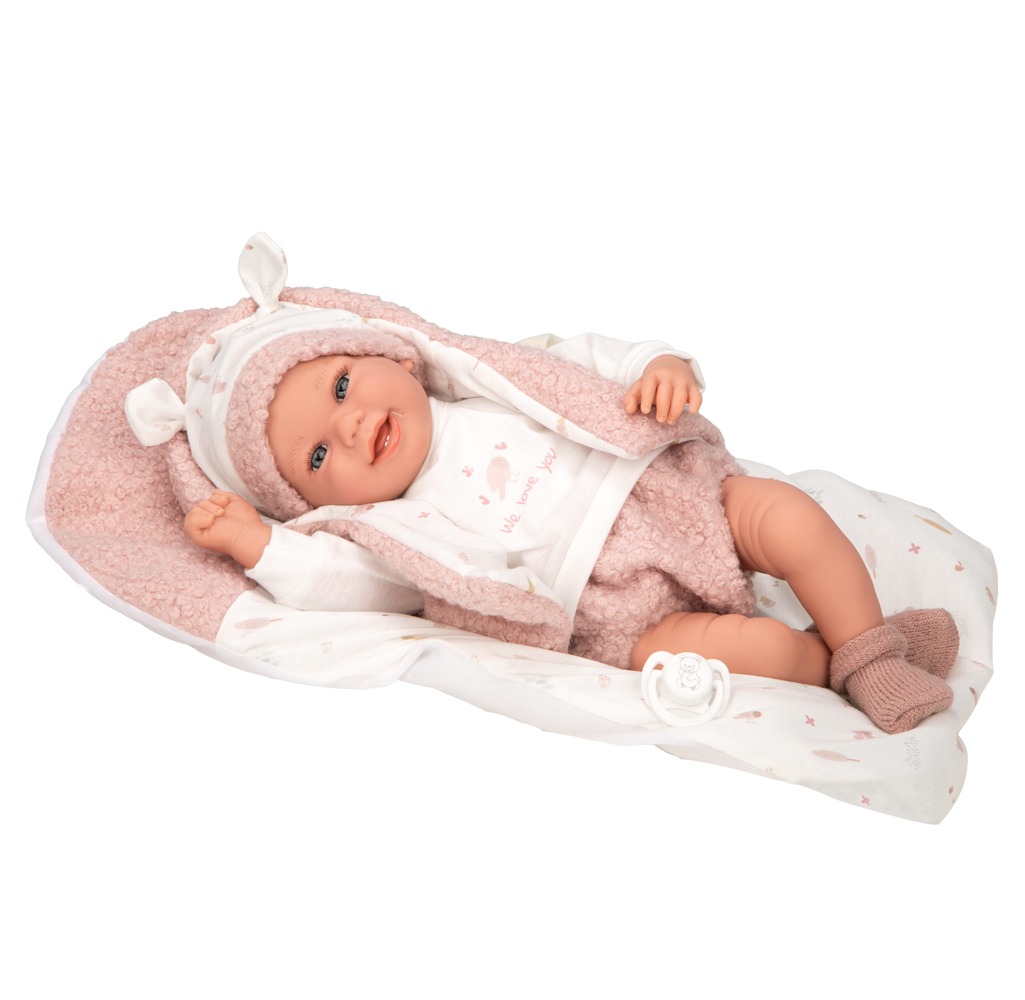 Muñeco de Peso Elegance 40 cm - Colin Rosa con Cojín - Arias 60886