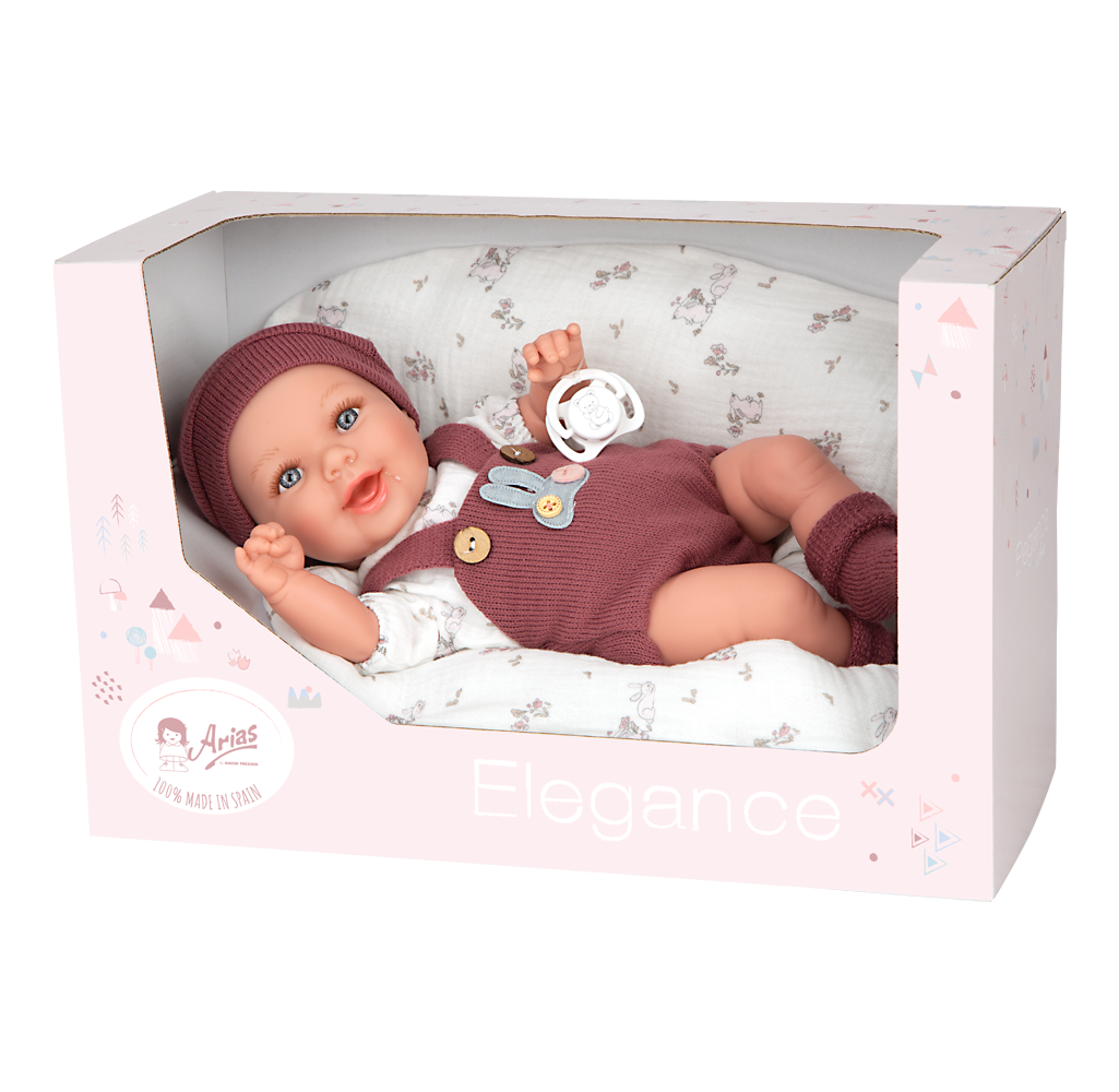 Muñeco de Peso - Elegance 35 cm - Gadi Granate con Cojín - Arias 60888