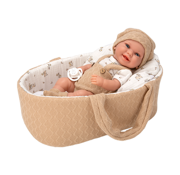Muñeca Elegance 33 cm Babyto Marrón con Capazo - Arias 60892