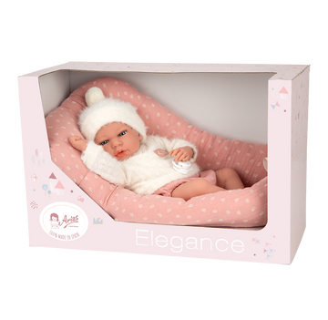 Muñeca de Peso - Elegance 40 cm Andie Rosa con Cojín - Arias 60901