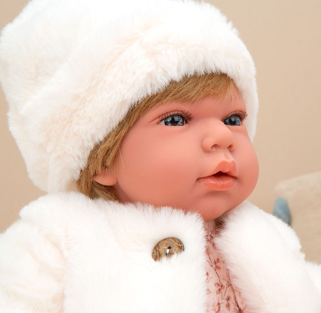Muñeca de Peso Elegance 40 cm - Andie Rosa con Manta - Arias 60902