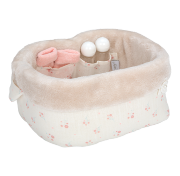 Accesorio Muñecas - Canastilla Elegance Beige con accesorios 10x1 - Arias 6334