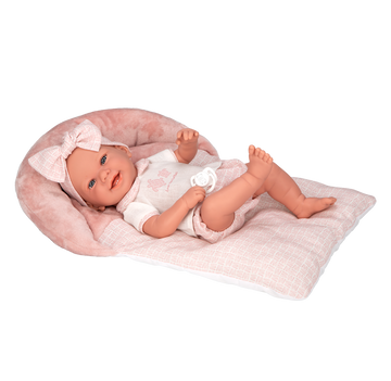 Muñeca Elegance 42 cm - Zoe Rosa con Cojín - Arias 65389
