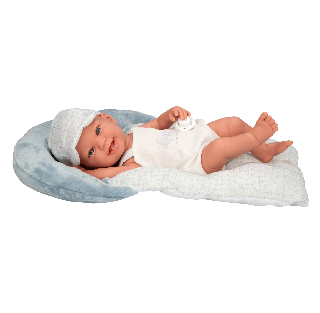 Muñeca Elegance 42 cm - Zoe Azul con cojín - Arias 65390