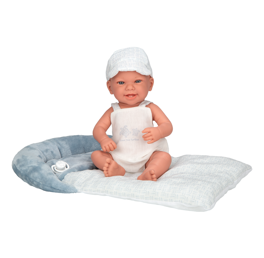 Muñeca Elegance 42 cm - Zoe Azul con cojín - Arias 65390