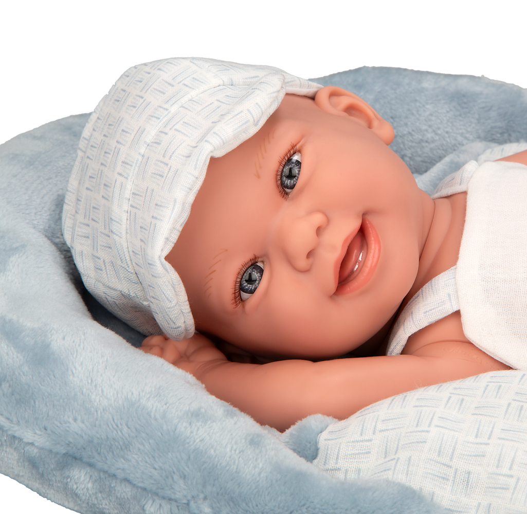Muñeca Elegance 42 cm - Zoe Azul con cojín - Arias 65390