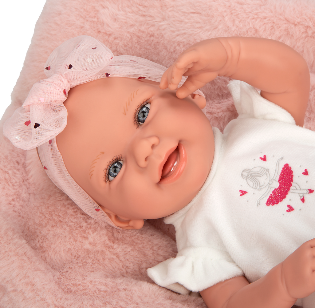 Muñeca Elegance 42 cm - Zoe Bailarina Rosa con Cojín - Arias 65395