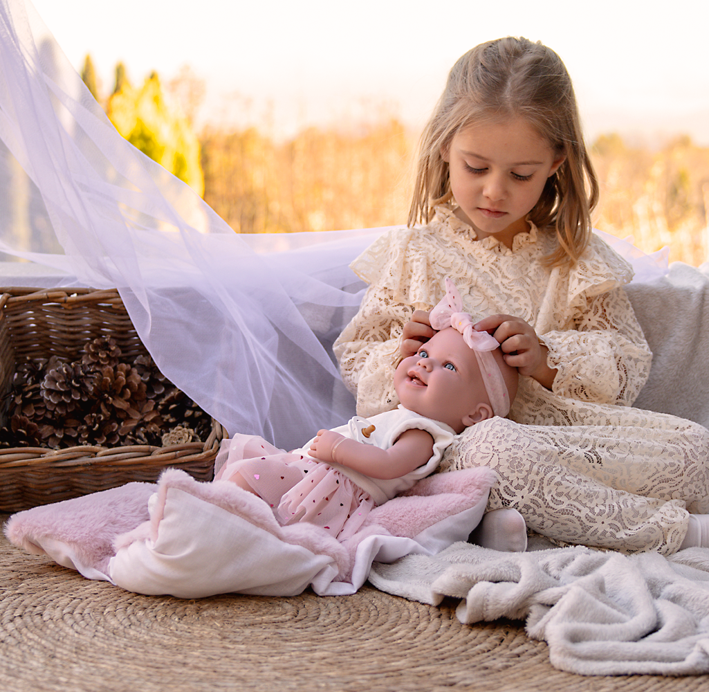 Muñeca Elegance 42 cm - Zoe Bailarina Rosa con Cojín - Arias 65395