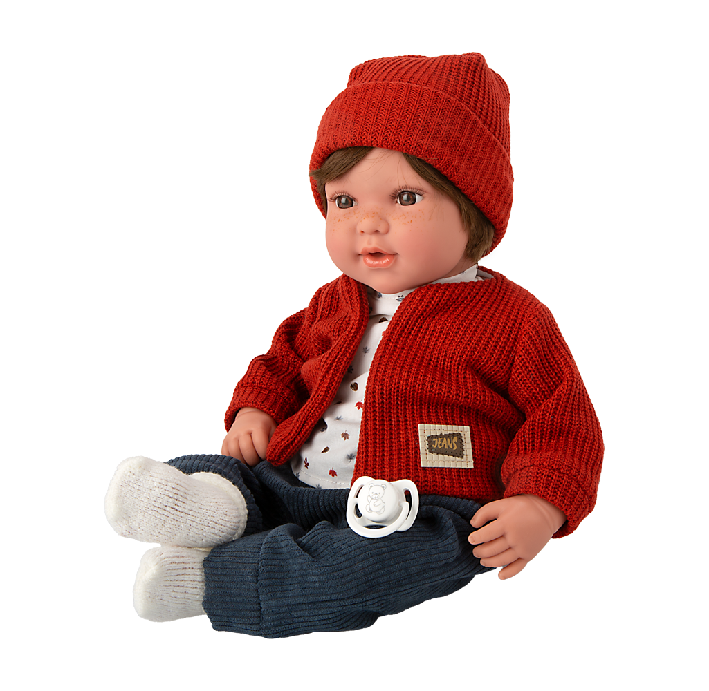 Muñeca Elegance 45 cm - Iria Roja con Mecanismo 14 Sonidos - Arias 65396