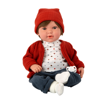 Muñeca Elegance 45 cm - Iria Roja con Mecanismo 14 Sonidos - Arias 65396