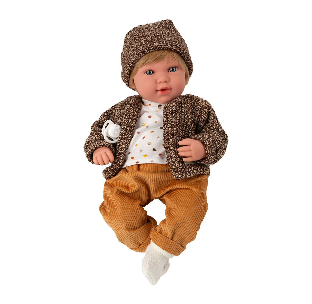 Muñeca Elegance 45 cm - Iria Marrón con Mecanismo 14 sonidos - Arias 65397
