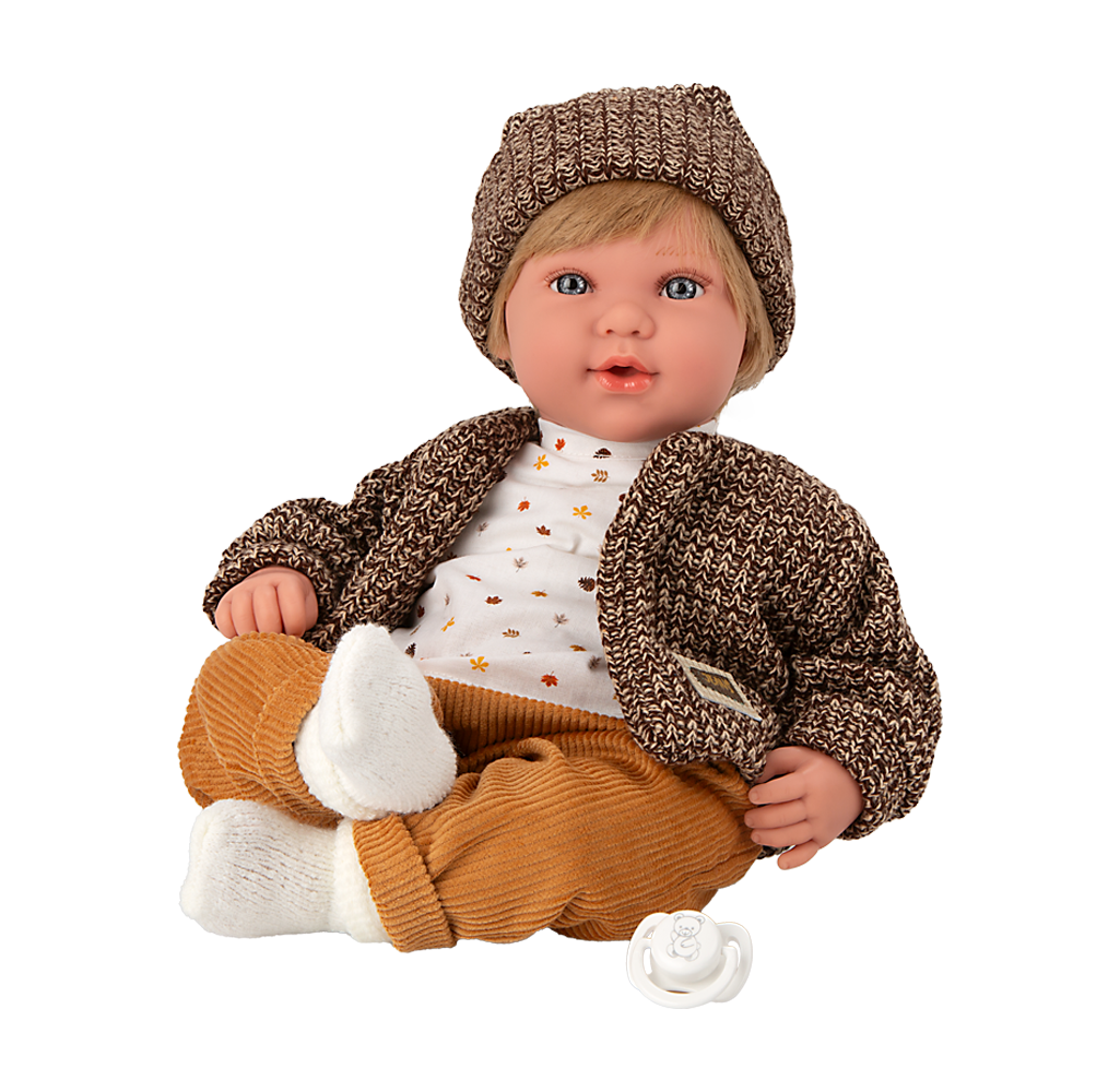 Muñeca Elegance 45 cm - Iria Marrón con Mecanismo 14 sonidos - Arias 65397