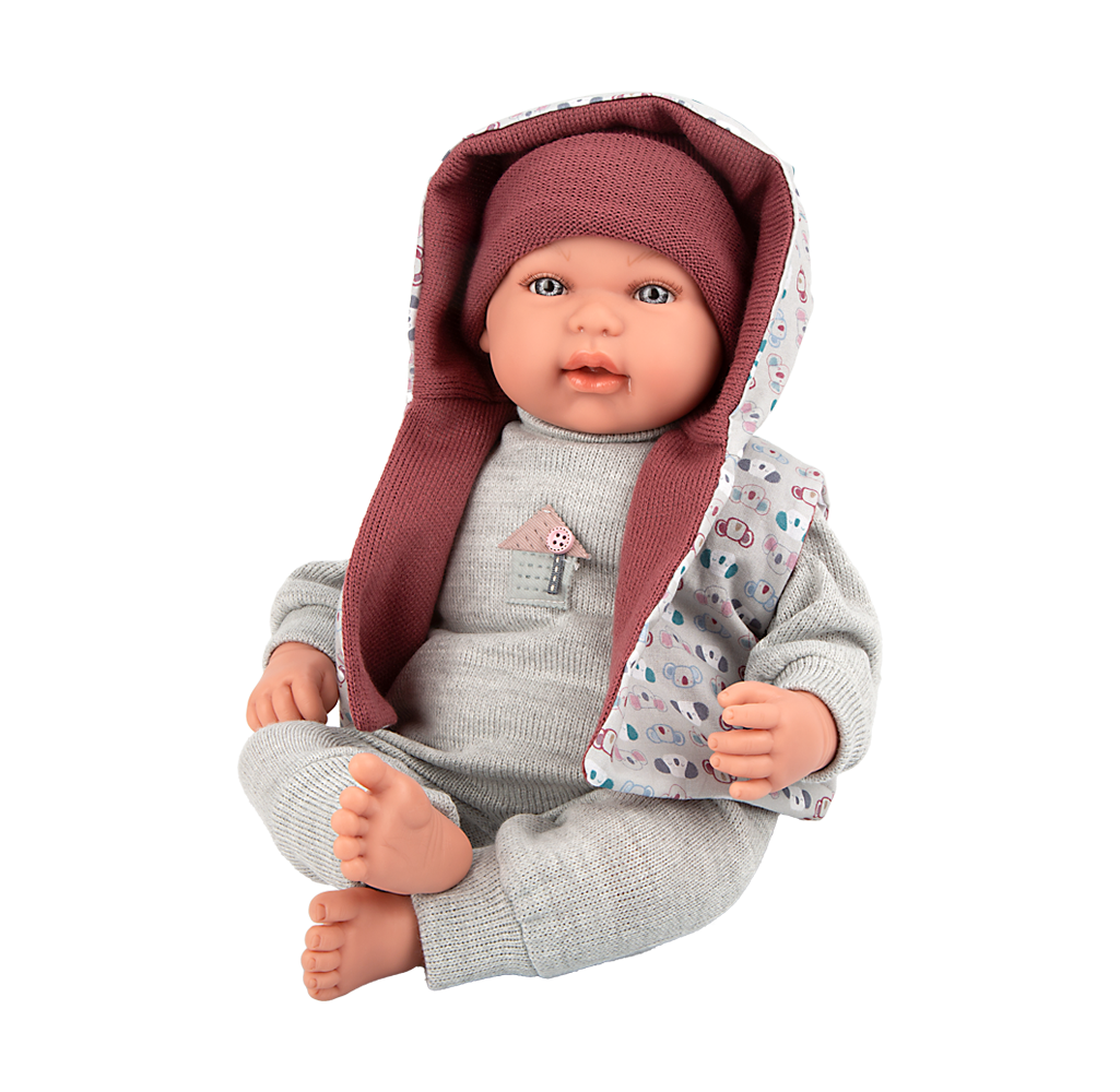 Muñeca elegance 45 cm - mies granate con mecanismo de lloro try me - arias 65398