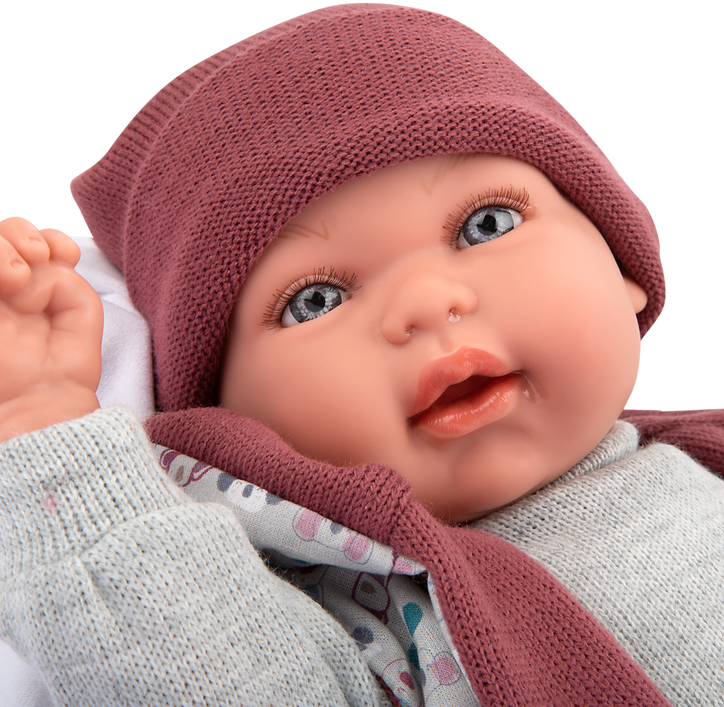 Muñeca Elegance 45 cm - Mies Granate con Mecanismo de lloro Try Me - Arias 65398