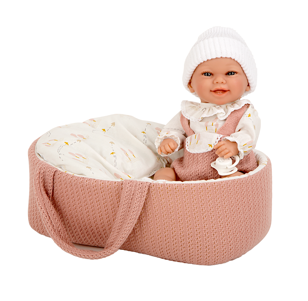 Muñeca Elegance 33 cm - Babyto Rosa con Capazo - Arias 60729