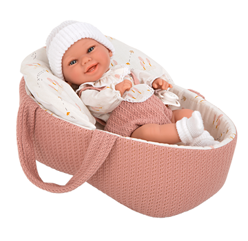 Muñeca Elegance 33 cm - Babyto Rosa con Capazo - Arias 60729