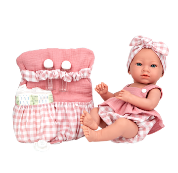 Muñeca Elegance 38 cm - Aria Rosa con Bolso - Arias 60798