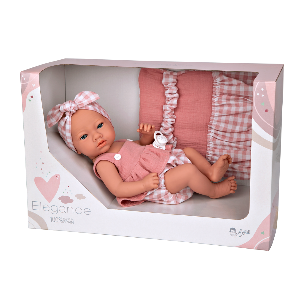 Muñeca Elegance 38 cm - Aria Rosa con Bolso - Arias 60798