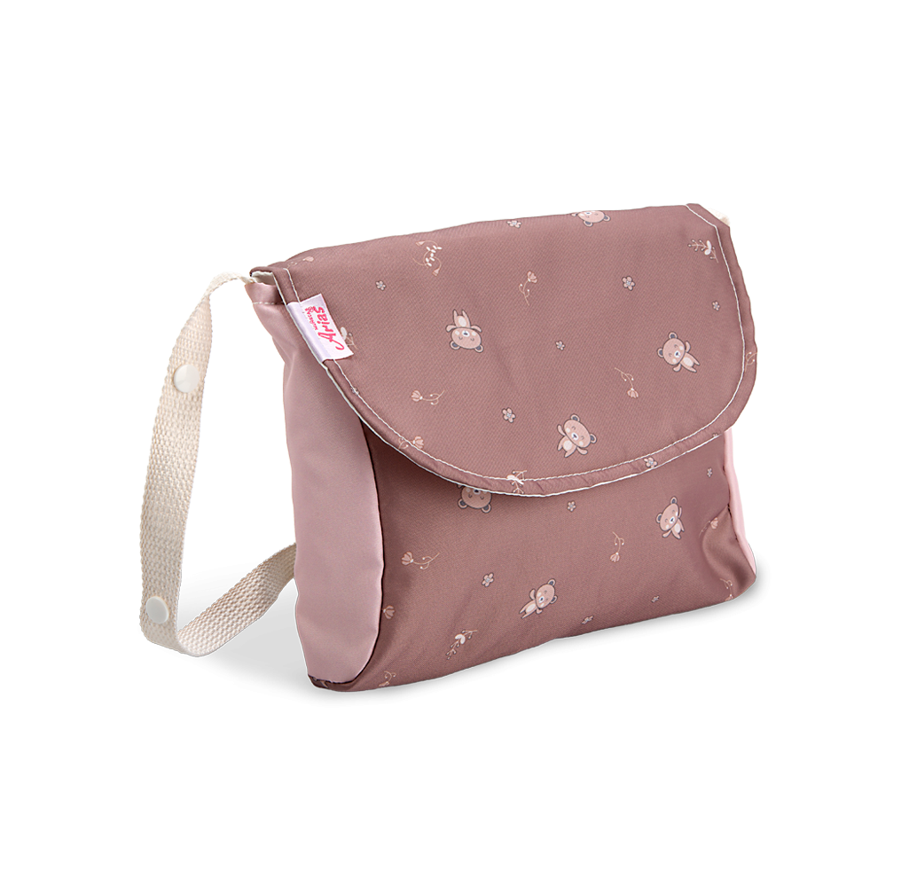 Carricoche muñecas - Coche con Capota Bear 42x72x93 cm con Bolso - Arias 40860