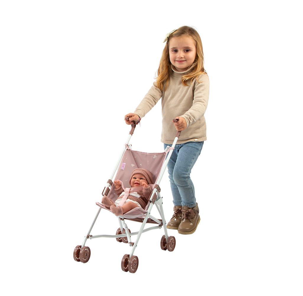 Silla de Paseo para Muñecas - Sillita Paseo Bear 27x47x58cm - Arias 40861