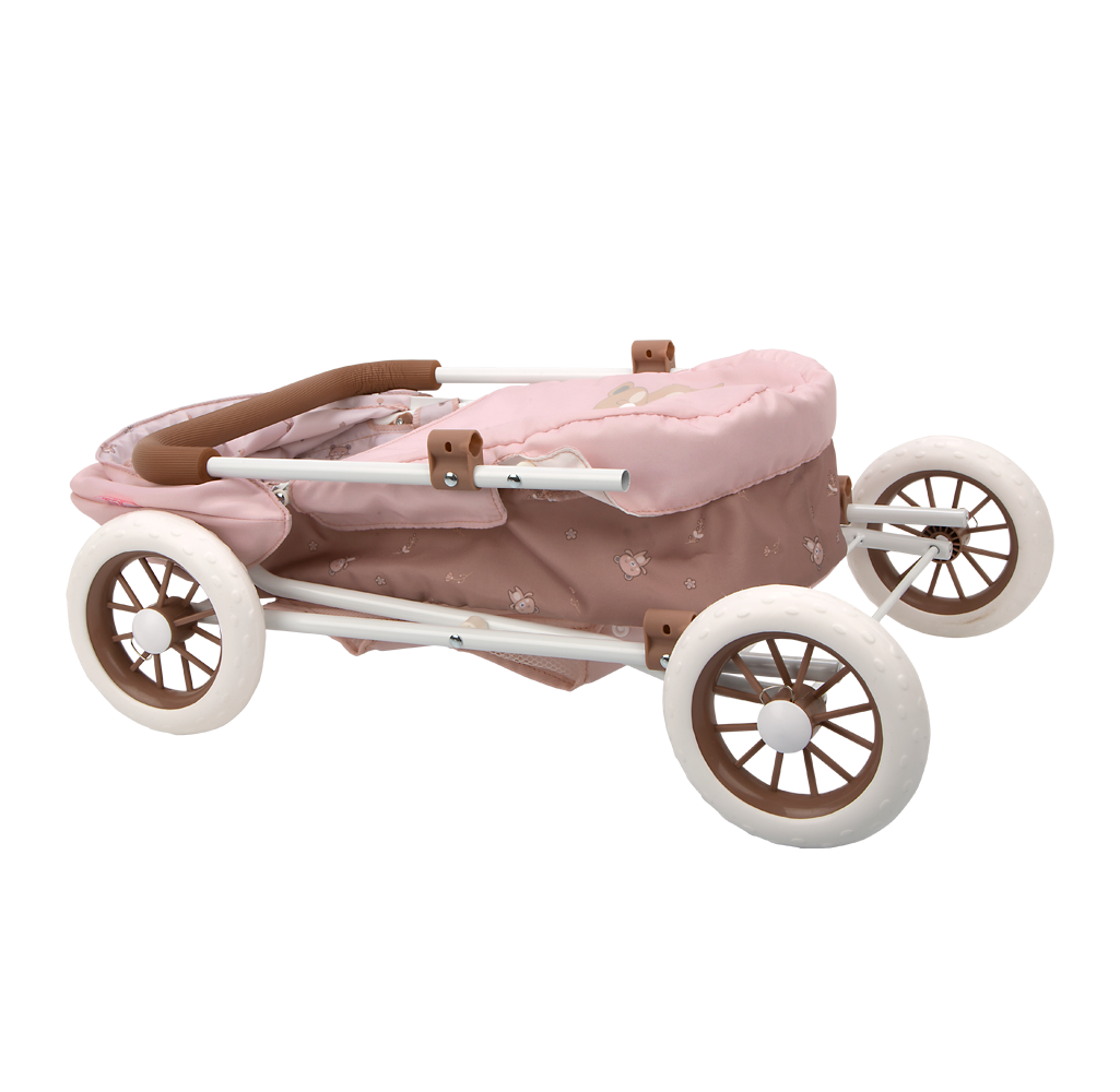 Carricoche para Muñecas - Coche con Capota y Bolso colección Bear 37x56x56 cm - Arias 40863