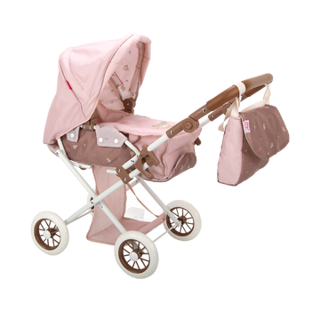 Carricoche para muñecas - Coche con capota y bolso de la colección Bear 34x67x58 - Arias 40865