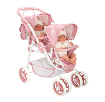 Carricoche de muñecas Gemelar Elegance 46x73x72cm - Arias 40924