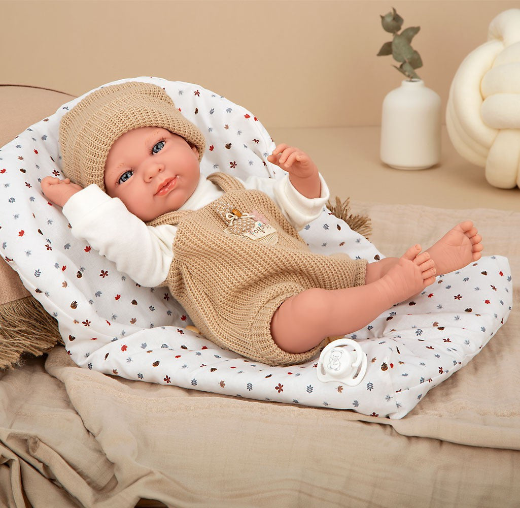 Muñeca de Peso Eleance 40 cm Cris Beig con saco de dormir - Arias 60898