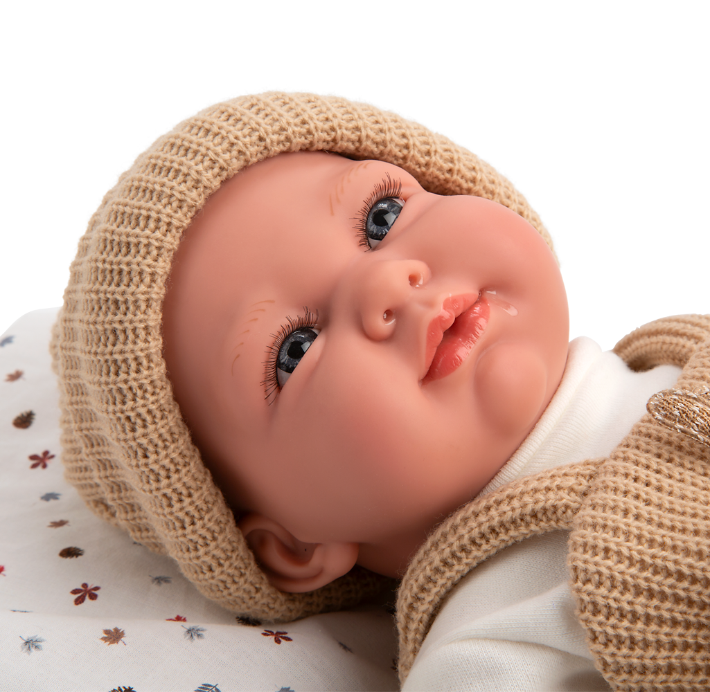 Muñeca de Peso Eleance 40 cm Cris Beig con saco de dormir - Arias 60898