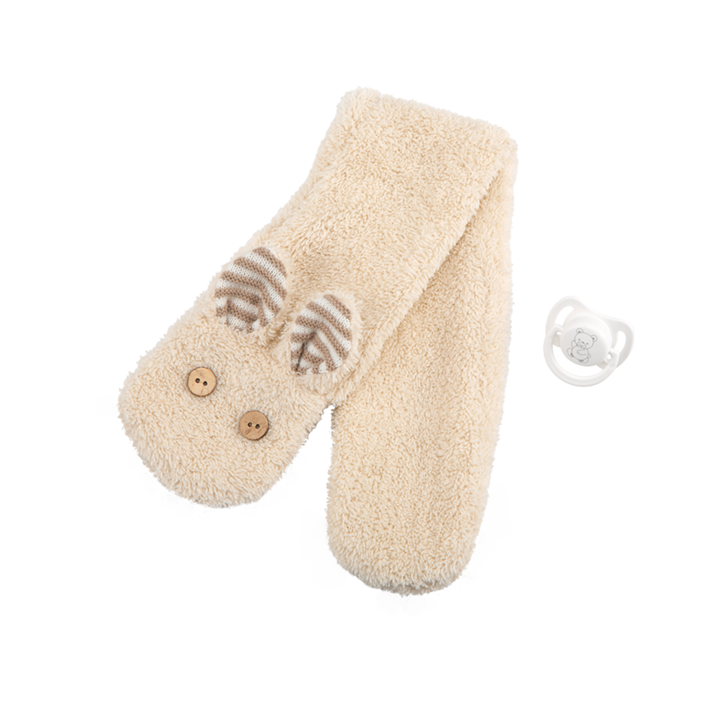 Muñeca de Peso Elegance 45 cm Zoe Beige con Bufanda y con Pelo - Arias 65392