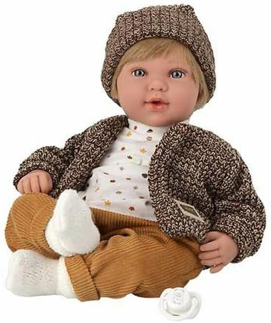 Muñeca elegance 45 cm - iria marrón con mecanismo 14 sonidos - arias 65397