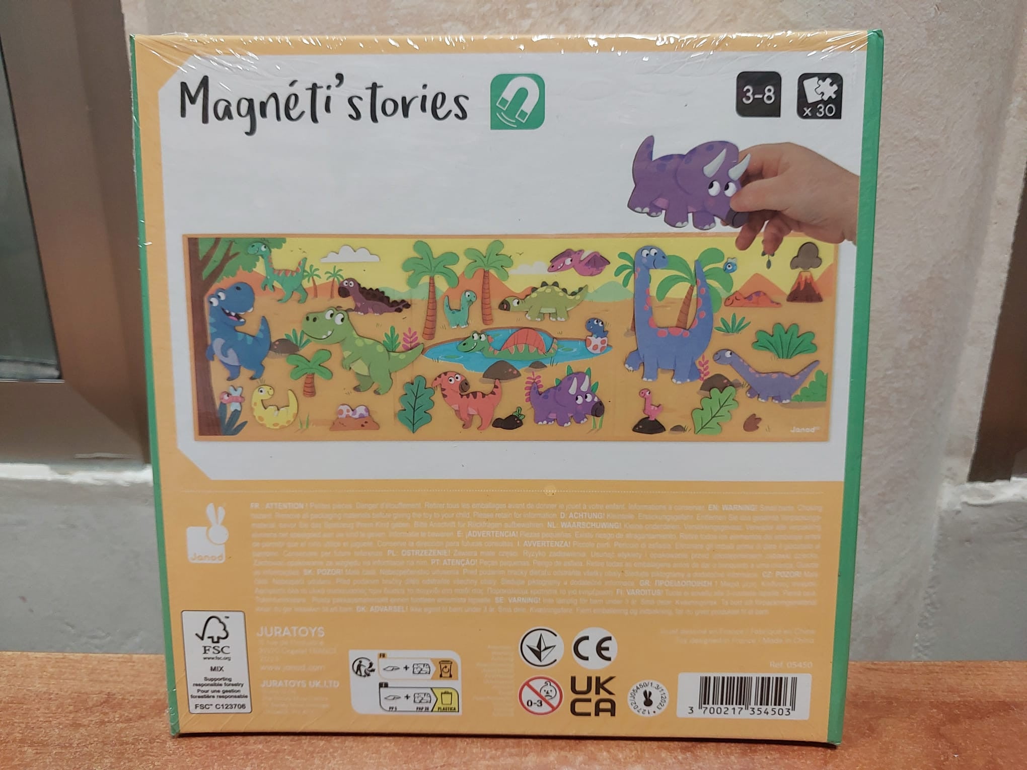 Juego Educativo Magnético 30 Imanes Magnetic´stories Dinosaurios  - Janod 05450