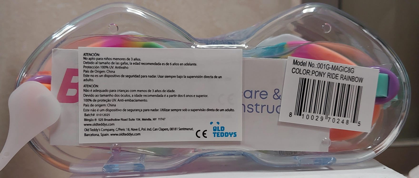 Gafas de Natación Infantiles Bling2O Magical Ride Pony Rainbow | +6 años