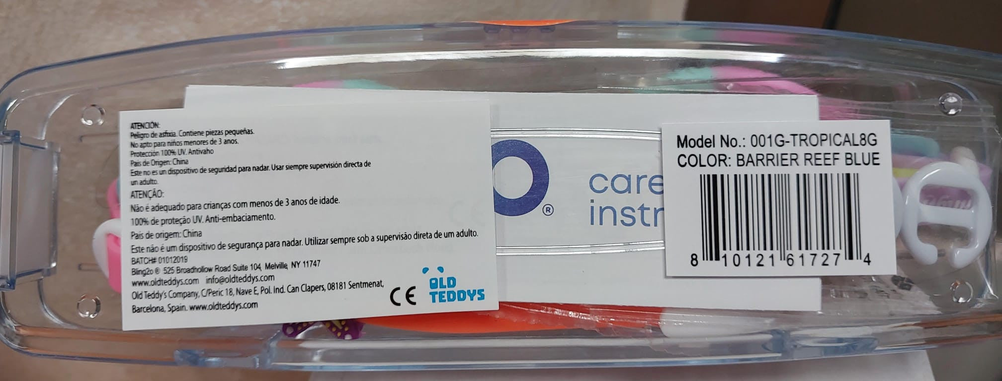 Gafas de Natación infantiles Tropical Barrier Reef Blue - Bling2O  61727