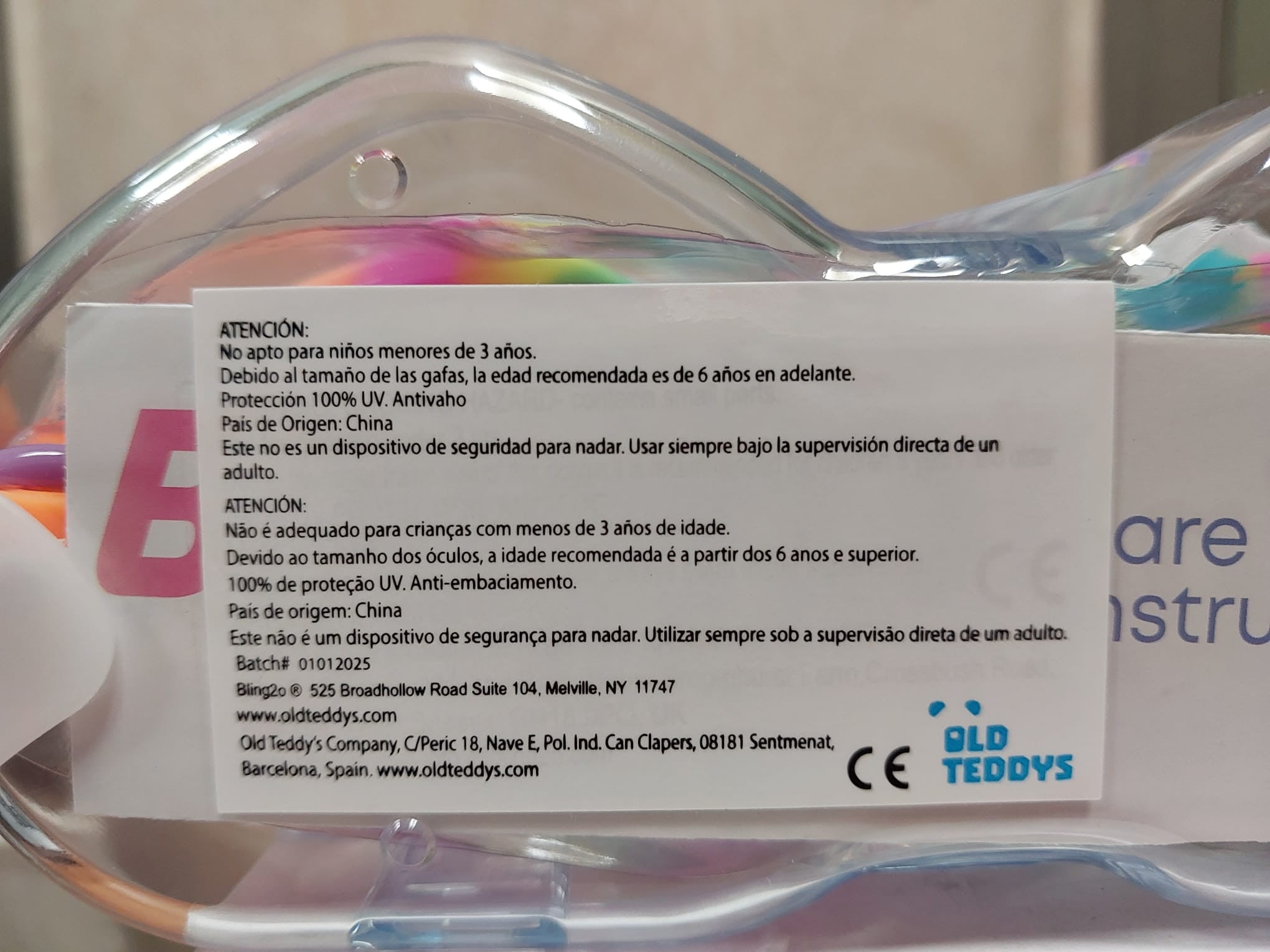 Gafas de Natación infantiles Tropical Barrier Reef Blue - Bling2O  61727